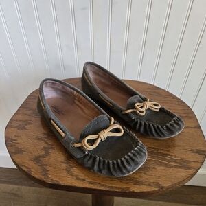 Lucky Brand Green Suede Moccasins Loafers